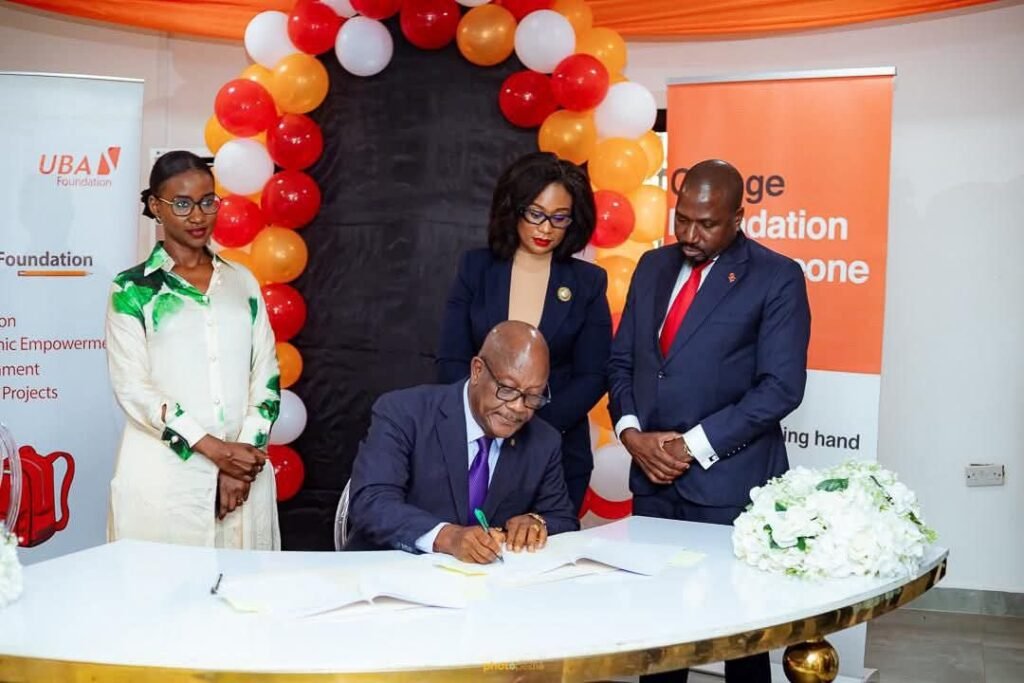 uba foundation and orange foundation sign mou to strengthen maternal healthcare in sierra leone.. 